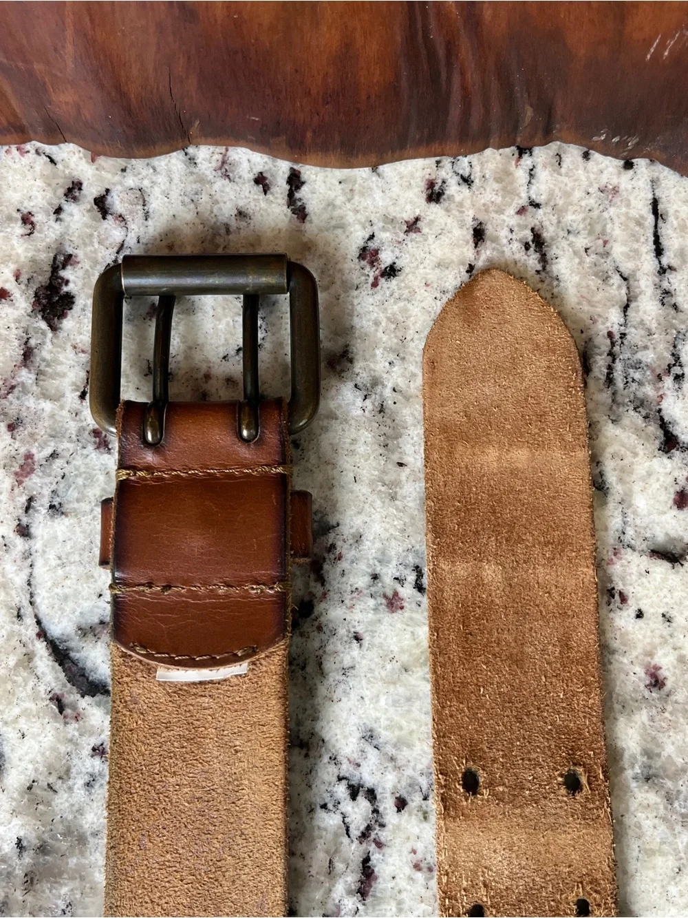 Vintage American Eagle Distressed Tan Belt